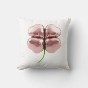 Lucky Air - Vier-Leaf Kleeblaton in Rose Gold Kissen