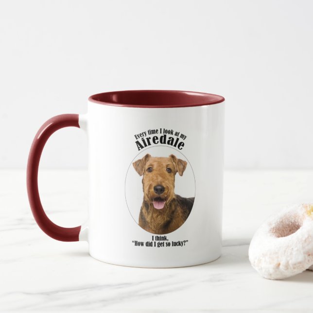 Lucky Airedale Tasse (Mit Donut)