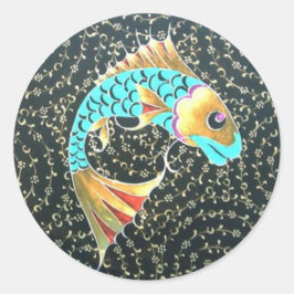 Lucky Amulet Good Fortune Symbol Runder Aufkleber