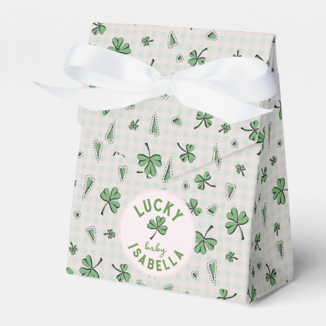 Lucky Baby Pink und Green St Paddys Geschenkschachtel (Vorderseite)