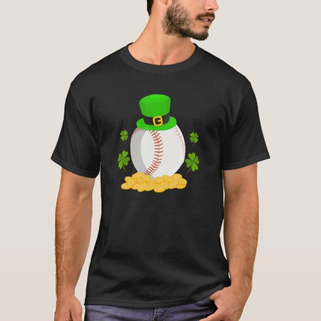 Lucky Baseball Leprechaun Hat Pile Golden Coins II T-Shirt (Vorderseite)