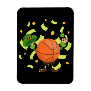 Lucky Basketball Happy Patrick's Day Magnet