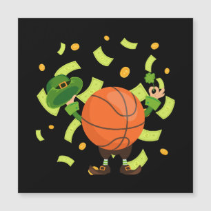 Lucky Basketball Happy Patrick's Day Magnetkarte