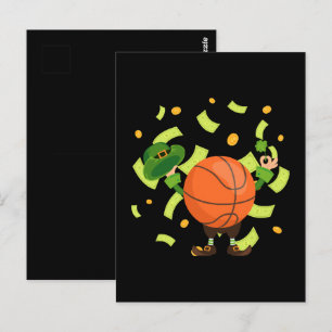 Lucky Basketball Happy Patrick's Day Postkarte