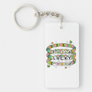 Lucky Beaded Bracelet St. Patrick's Day Design Schlüsselanhänger