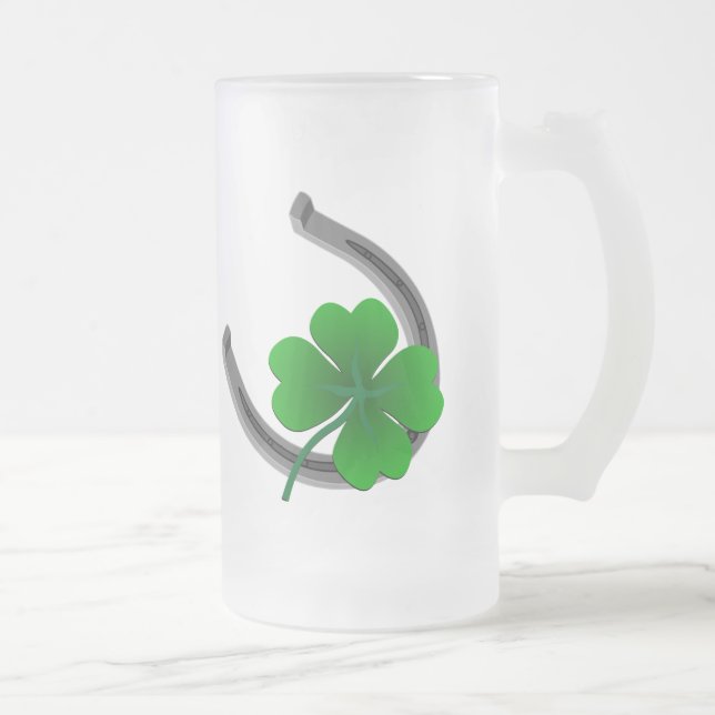 Lucky Beer Glass St. Patrick's Day Kleeblatt Tasse (Rechts)