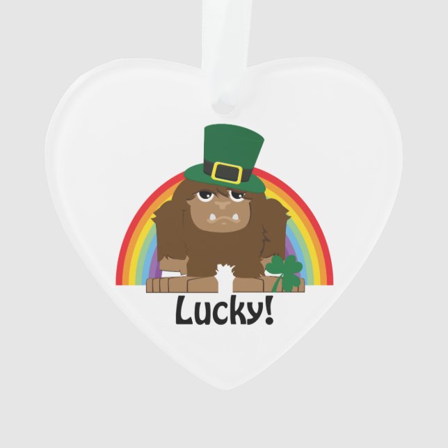 Lucky Bigfoot Leprechaun Ornament (Rückseite)