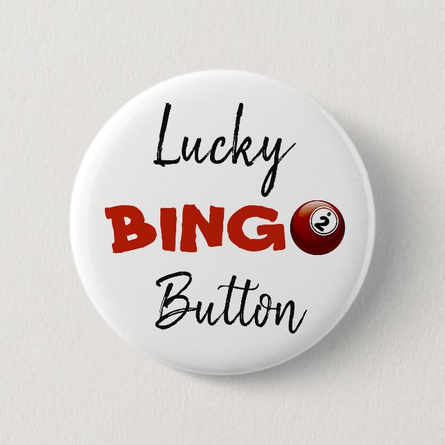 Lucky BINGO Button Red Ball (Vorderseite)