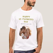 Lucky Black Cat Shamrock Photo St. Patrick's Day H