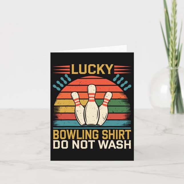 Lucky Bowling Funny Bowling Karte (Vorderseite)