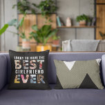 Lucky Boyfriend Best Girlfriend Ever Foto Kissen<br><div class="desc">Das perfekte Geschenk für jeden Freund? Alles,  was mit dem Gesicht seiner Freundin geputzt ist,  ist überall hingeputzt! Holen Sie Ihrem Freund dieses lustige "Glück,  die beste Freundin je zu haben" Kissen als Geschenk behalte ihm denken über Sie,  wenn Sie nicht da sind.</div>