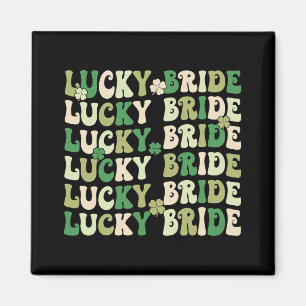 Lucky Bride Groom Matching Paare Wedding St Patr Magnet