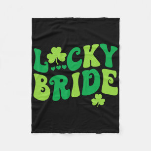 Lucky Bride Groom Paare Matching Wedding St Patr Fleecedecke