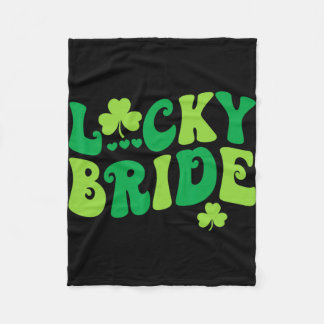 Lucky Bride Groom Paare Matching Wedding St Patr Fleecedecke