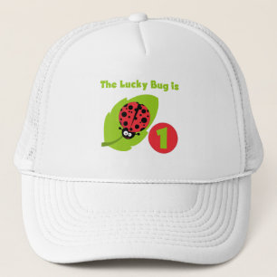 Lucky Bug 1. Geburtstag T - Shirt und Geschenke Truckerkappe