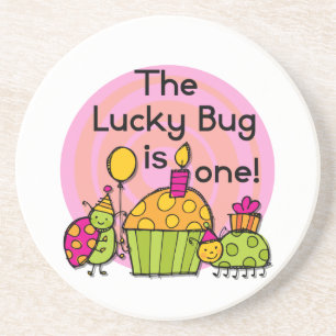 Lucky Bug Cupcake 1. Geburtstagstorte und Geschenk Getränkeuntersetzer