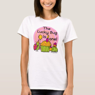 Lucky Bug Cupcake 1. Geburtstagstorte und Geschenk T-Shirt