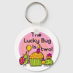 Lucky Bug Cupcake 2. Geburtstag T - Shirt und Gesc Schlüsselanhänger