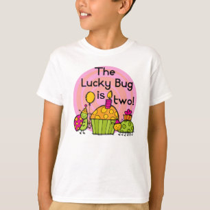 Lucky Bug Cupcake 2e Anniversaire T-shirts et cade