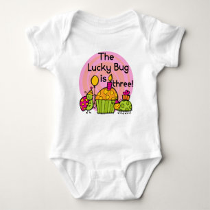 Lucky Bug Cupcake 3. Geburtstagstorte und Geschenk Baby Strampler