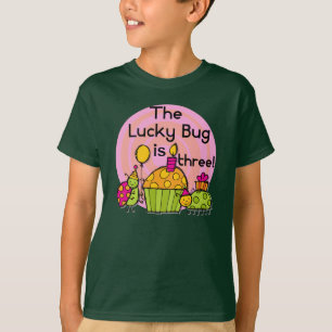 Lucky Bug Cupcake 3. Geburtstagstorte und Geschenk T-Shirt