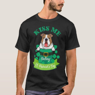 Lucky Bulldog St. Patrick's Day Küss mich, ich bin T-Shirt