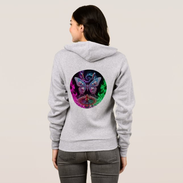 Lucky Butterfly Vegas Nights Sweat - shirt à capuc (Dos entier)