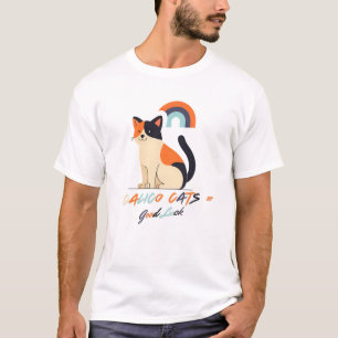 Lucky Calico Katze mit Regenbogen - Fluffy Charm T-Shirt