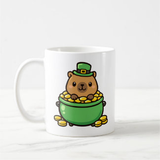 Lucky Capybara Pot of Gold Funny St. Patrick's Day Kaffeetasse