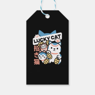 Lucky Cat Art – Maneki Neko mit Goldmünze Geschenkanhänger