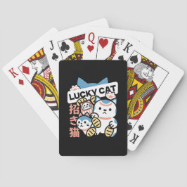 Lucky Cat Art – Maneki Neko with Gold Coin Spielkarten