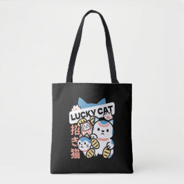 Lucky Cat Art – Maneki Neko with Gold Coin Tasche