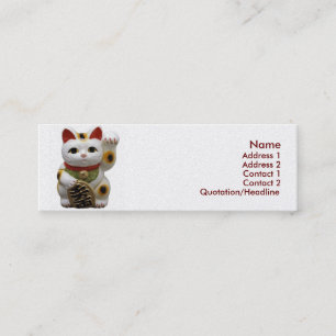 Lucky Cat Business Card Mini Visitenkarte