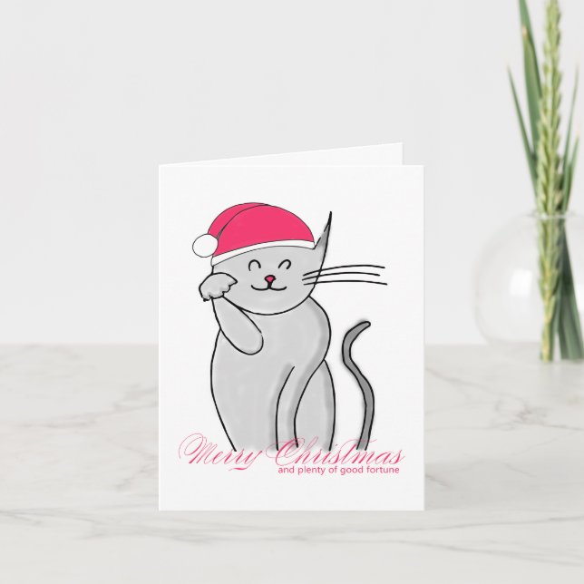 Lucky Cat Frohe Weihnachten & viel Glück (Vorderseite)