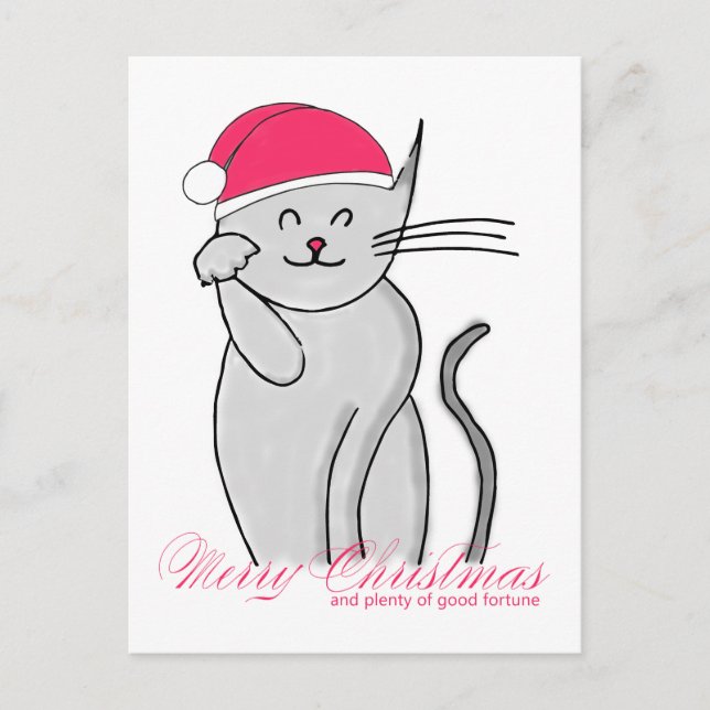 Lucky Cat Frohe Weihnachten & viel Glück (Vorderseite)