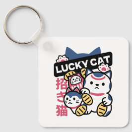 Lucky Cat Maneki Neko – Japanese Fortune Cat  Schlüsselanhänger