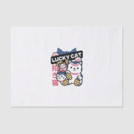 Lucky Cat Maneki Neko – Japanese Fortune Cat  Seidenpapier
