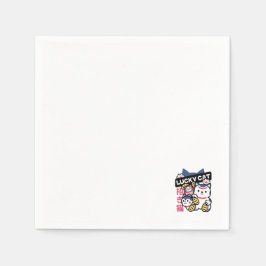 Lucky Cat Maneki Neko – Japanese Fortune Cat  Serviette