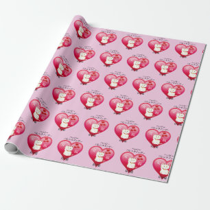 Lucky Cat mit Liebe Geschenkpapier