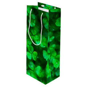 Lucky Celtic Irish Green Kleeblatts Geschenktüte Für Weinflaschen