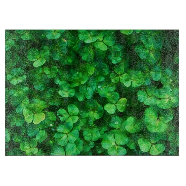 Lucky Celtic Irish Green Kleeblatts Schneidebrett (Vorderseite)