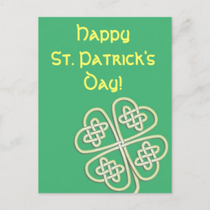 Lucky Celtic St. Patrick's Day Postcard Postkarte
