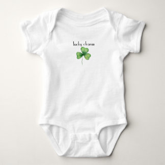 Lucky Charm Baby Bodysuit mit Kleeblatt Baby Strampler