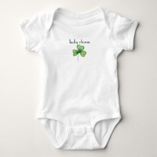 Lucky Charm Baby Bodysuit mit Kleeblatt Strampler