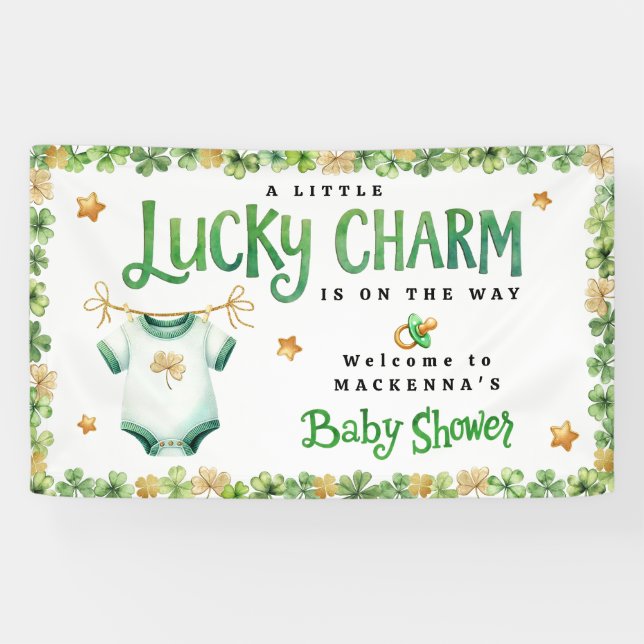 Lucky Charm Baby Dusche Banner (Horizontal)