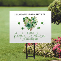 Lucky Charm Baby Dusche Kleeblatt Kleber Yard Schi