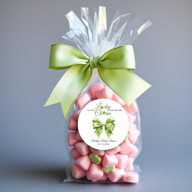 Lucky Charm Bogen St. Patrick's Day Babydusche Runder Aufkleber (Von Creator hochgeladen)