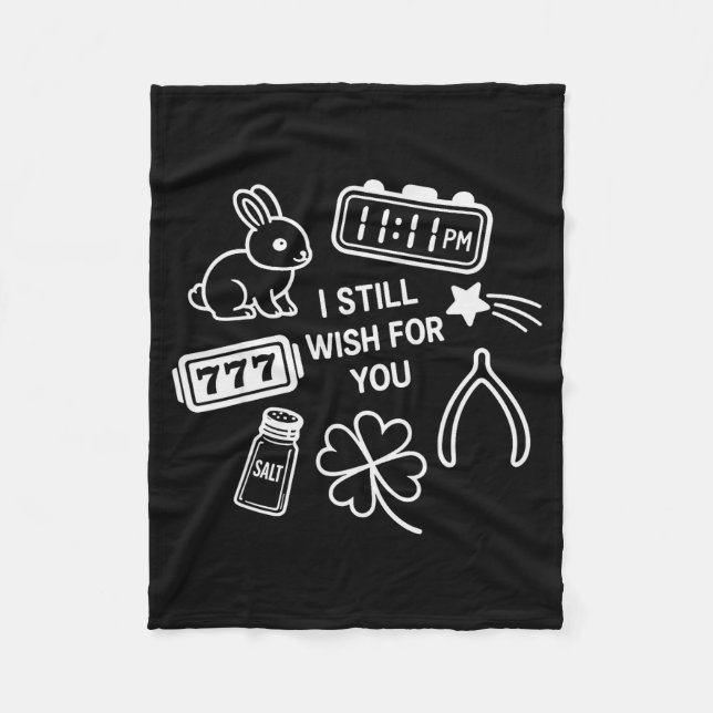 Lucky Charm Collage Funny Wishbone - Eleven Eleven Fleecedecke (Vorderseite)