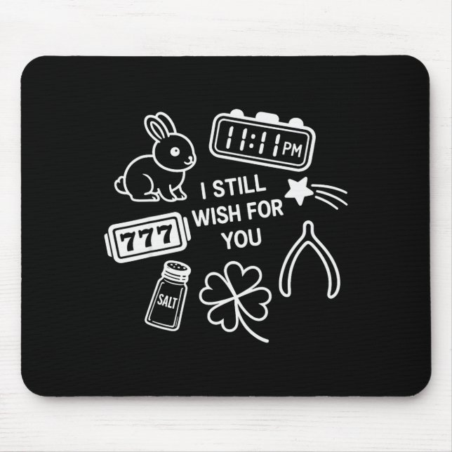 Lucky Charm Collage Funny Wishbone - Eleven Eleven Mousepad (Vorne)