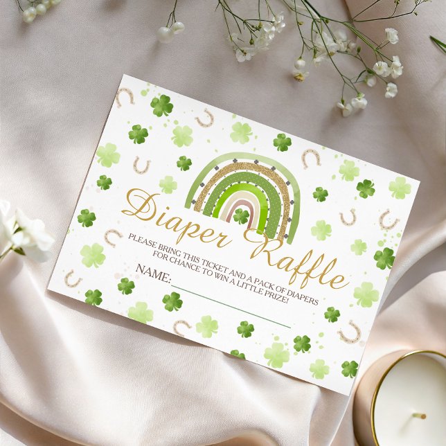 Lucky Charm Diaper Raffle Card Begleitkarte (Von Creator hochgeladen)